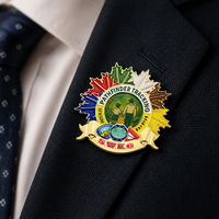 Großhandel: Personalisierte Gedenkmedaillen-Pins, goldene Emaille-Bandabzeichen-Broschen für Souvenir-Geschenkshops – sofort lieferbar