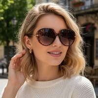 Kacamata Hitam Wanita Model Toad Retro Baru 2026 UV400, Fashion Eropa Amerika, Trendi Kelas Atas, Impor