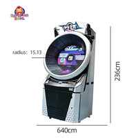 Machine d'arcade musicale WACCA Rhythm, à monnayeur, avec écran cylindrique tactile à 360°, jeu de rythme pour centre de jeux