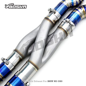 ท่อไอเสียวาล์วทรอนิกส์จากโรงงาน พร้อมท่อ Z สำหรับ BMW M3/M4 G80/G82 M2 G87 S58 3.0T ปี 2021-2024 Ti Exhaus Equal Length MidPipe - Product Image 2