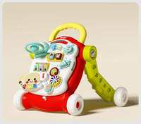 Trotteur multifonctionnel 6-en-1 convertible en table d'apprentissage et poussette pour bébés garçons et filles, cadre en plastique – Meilleure vente