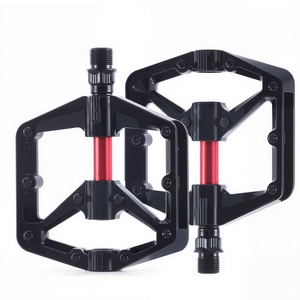 Pédales de vélo LEWEE BMX MTB Route en aluminium plat antidérapantes à roulements étanches filetage 9/16 pour vélo de gravier - Product Image 1