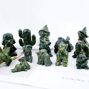 Kindfull Hot Bán Xiuyan Ngọc Động Vật Chạm Khắc Tinh Thần Reiki Pha Lê Đá Thủ Công Ngọc Ma Đồ Trang Trí Cho Thiền - Product Image 2