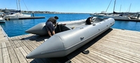 Bateau pneumatique de sport et de pêche haute vitesse, longueur 8m-10m, avec plancher en aluminium, PVC 0,9 mm ou 1,2 mm