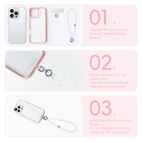 Cadena para Teléfono Celular de Alta Gama con Diseño Galáctico Fluorescente, Correa Antipérdida Hecha a Mano, Elegante y Estilosa