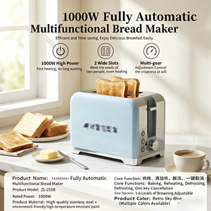 <span class=keywords><strong>Grille</strong></span>-<span class=keywords><strong>pain</strong></span> électrique professionnel rétro 2 fentes en acier inoxydable 1000W à chauffage rapide, four à <span class=keywords><strong>pain</strong></span>, logo personnalisé pour la vente en gros locale - Product Image 6