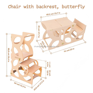Tavolo Attività Montessori 2-in-1 Convertibile con Sgabello e Torre di Apprendimento per Cucina, <span class=keywords><strong>Aiutante</strong></span> per Bambini ad Uso Domestico - Product Image 2