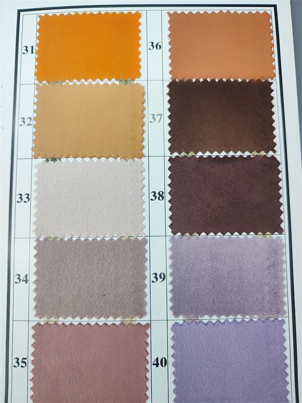 Nuancier de velours Holland uni (toucher mat) 4