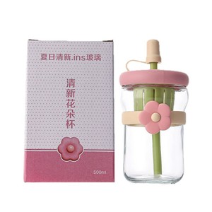 Tasse à thé en verre avec couvercle et infuseur, grande capacité, portable, pour thé aux fruits et eau - Product Image 5