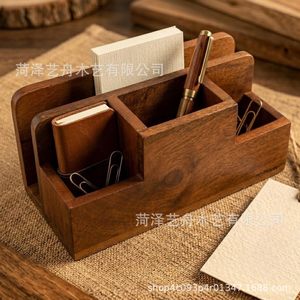 Boîte de rangement de cuisine en bois à plusieurs compartiments pour ustensiles et assaisonnements, organisateur de comptoir, résistant à l'humidité - Product Image 2