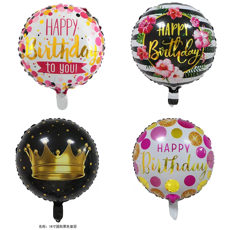 Bambini Di Compleanno Giocattoli Gonfiabili Ballons 18 pollici Globos Al Por Mayor Buon Compleanno Palloncini Foil Per Il Partito Accessori