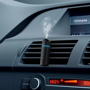 SCENTA คลิประบายอากาศในรถยนต์,ที่กระจายกลิ่นหอมอัลตร้าโซนิคชาร์จไฟได้ USB ขนาดเล็ก