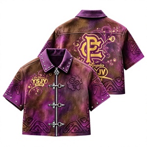 T-shirt Streetwear Homme Oversize Coupe Boxy Vintage Motif Pompier avec Bouton Mousqueton - Product Image 6