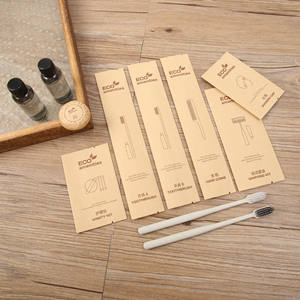 <span class=keywords><strong>Kit</strong></span> di articoli da toeletta riutilizzabili ecologici con spazzolini da denti usa e getta per l'imballaggio in carta dell'hotel - Product Image 5