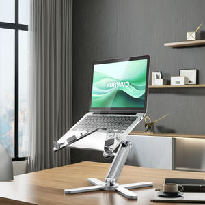 Yubwvo ขาตั้งแล็ปท็อปแบบพกพาปรับได้2.1-8นิ้วโต๊ะโลหะพับได้360หมุนได้ระบายความร้อนสำหรับแท็บเล็ตพีซี - Product Image 1