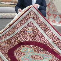 91x152cm Tapis turcs lavables Prière nouée Afghan Qum Prix Tapis en soie fait main