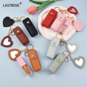 กระเป๋าใส่ลิปสติกหนัง PU ขายดี พร้อมกระจกขนาดเล็ก พวงกุญแจ สำหรับใส่ลิปออยล์ พกพาสะดวกทุกวัน - Product Image 1