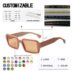 Lunettes de soleil carrées vertes transparentes, monture complète, protection UV400, lunettes rétro unisexes pour la conduite - Product Image 2