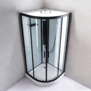 <span class=keywords><strong>Cabine</strong></span> de <span class=keywords><strong>douche</strong></span> d'angle moderne <span class=keywords><strong>90x90</strong></span> en verre trempé avec receveur - Product Image 2