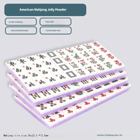 Jeu de Mahjong Américain Portable Série Jelly Style Juif, Ensemble Complet avec Tuiles de Jeu à Tenir en Main pour Divertissement Domestique en Intérieur