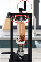 Machine de capsulage rapide à pression manuelle pour sceller les bouteilles de thé au lait, de café, de jus et de fruits pour animaux de compagnie