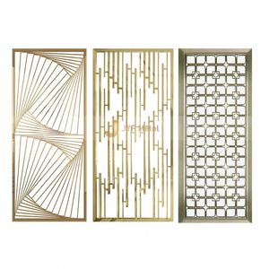 Panneaux muraux décoratifs 3D translucides en acier inoxydable texturé personnalisé, imperméables, pour hall d'hôtel, design moderne/classique mobile - Product Image 1