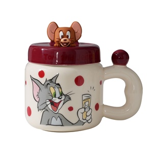 Tazza in Ceramica Moderna <span class=keywords><strong>Tom</strong></span> <span class=keywords><strong>e</strong></span> <span class=keywords><strong>Jerry</strong></span> con Coperchio <span class=keywords><strong>e</strong></span> Supporto per Telefono, Design Creativo <span class=keywords><strong>e</strong></span> Carino per Caffè <span class=keywords><strong>e</strong></span> Tè - Product Image 5