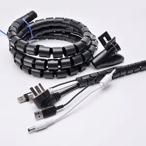 Fscat Kabel Opgeruimde Mouwen 2Meter Draad Organizer Kabel Beschermer Opgerolde Buis Flexibel Smart Kabel Management