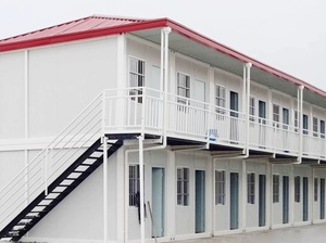 Diseño SKYLINE Casa prefabricada de construcción rápida Contenedor de estructura de acero de montaje rápido <span class=keywords><strong>Edificio</strong></span> modular para uso de oficina Panel sándwich - Product Image 2