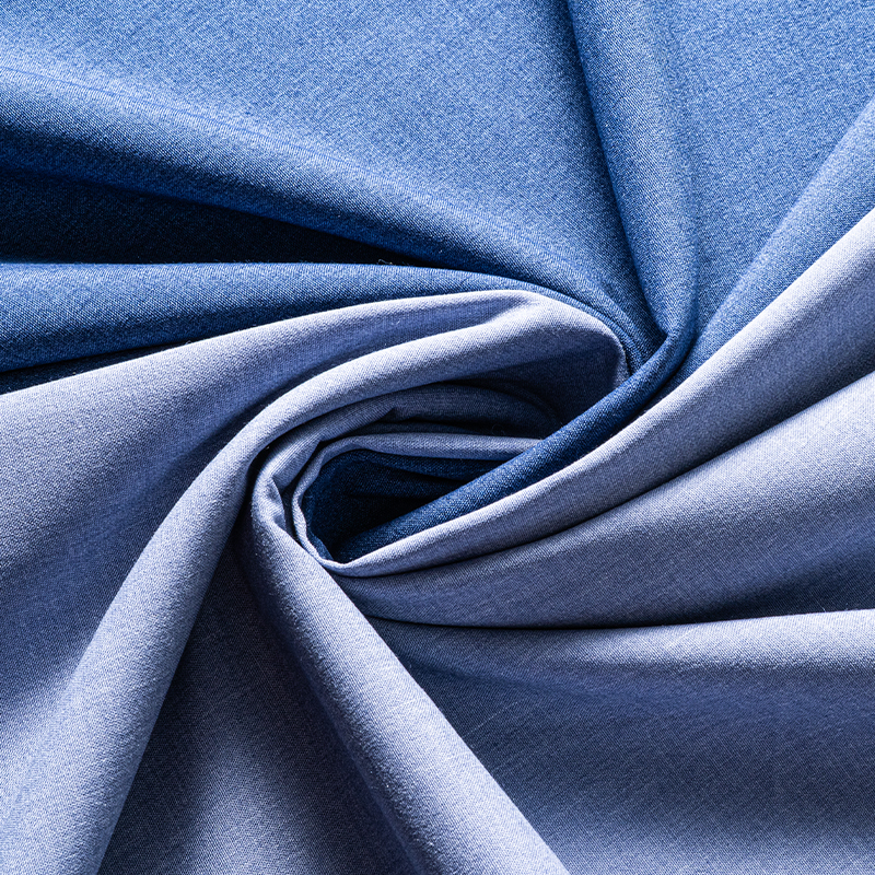 Skygen Eco-Friendly Stretch Woven Poplin Bamboo Polyester Fabric for Dress Shirts Lightweight Apparel Material