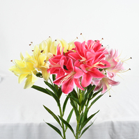 Haute qualité en gros lys fleur artificielle pour mariage maison vacances décorations bleu Orange fête des mères pâques noël