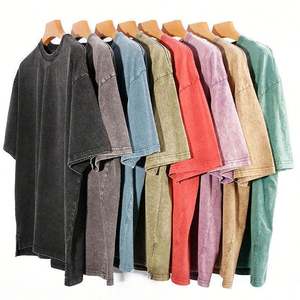 เสื้อยืดโอเวอร์ไซส์ผู้ชายผ้าฝ้าย 100% ขายส่งแบบ OEM พิมพ์ลาย DTG พร้อมโลโก้ เสื้อยืดเนื้อหนา ซักกรดสไตล์วินเทจ เสื้อยืดสั่งทำพิเศษ - Product Image 3