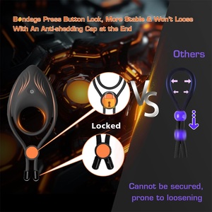 Anillo para Pene de Silicona, Anillo Vibrador Ajustable, Masajeador, Retrasador de Eyaculación, Estimulador, Vibrador, Juguetes Sexuales para Parejas, para Hombres - Product Image 5