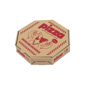 Boîte à pizza rectangulaire en carton, fabrication sur mesure, logo personnalisé, 11 pouces, papier kraft, estampage à chaud or, boîte à pizza en carton pour pizza - Product Image 2