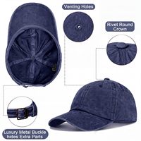 Gorra de Béisbol JX Personalizada Vintage de 6 Paneles, de Algodón Lavado, con Logotipo Bordado, Visera Curva, Unisex, Deportiva