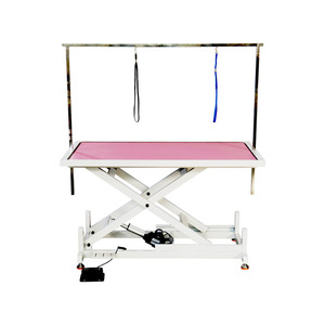 Mesa de peluquería para mascotas con altura ajustable eléctrica, de metal, recargable, para recortar el pelo de perros y gatos en tiendas de mascotas. - Product Image 2