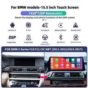 NOUVEAU Écran Android 14 Carplay 15,5 pouces Snapdragon 680 1920*720 HD pour BMW Série 5 F10 F11 F18 2011-2012 2017 <span class=keywords><strong>Radio</strong></span> FM Navi <span class=keywords><strong>GPS</strong></span> - Product Image 2