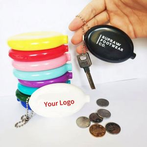 Personalized PVC Coin Holder with Custom Logo Promotional Squeeze Euro Coin Case <b>Gift</b> - Product Image 1