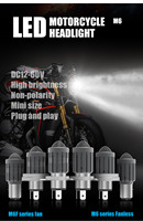 Faro LED para Motocicleta Serie M6 H4, Diseño sin Ventilador H6 P45T, 3000LM, Canbus, 15W, Sistemas de Iluminación para Motocicleta de Repuesto Originales