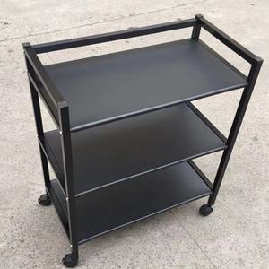 Chariot de service mobile de style industriel en acier carbone pour cuisine et salle à manger - Product Image 2
