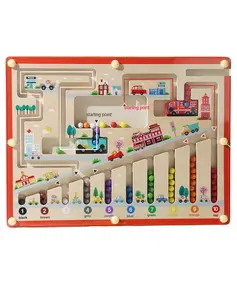 Magnetische Farbe und Nummer Labyrinth Board Holz Montessori Feinmotorik Spielzeug für 2 3 Jahre alte Vorschule Lernen Sortieren Spielzeug