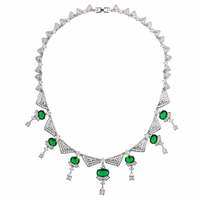 Ensemble de bijoux de luxe en zircon cubique pour mariage, fête, fiançailles, anniversaire, comprend un collier à pendentif, des boucles d'oreilles, idée cadeau