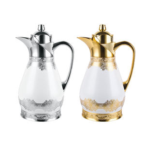 <span class=keywords><strong>Thermos</strong></span> di Lusso Dorato con Corpo in Ferro Argentato e Rivestimento Interno in Vetro Bianco, Capacità 1.0L per <span class=keywords><strong>Caffè</strong></span> - Product Image 1