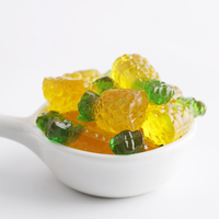 Groothandel op maat gemaakte 3D ananasvormige zoete fruitgelei snoepjes kindersnacks Halal gummy snoep