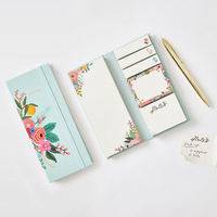 Bloc-notes personnalisé imprimé de motifs floraux, papier découpé, bloc-notes à feuilles détachables, bloc-notes adhésif de poche, ensemble de blocs-notes pour un usage quotidien au bureau, à l'école
