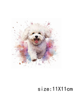 Autocollants de transfert UV DTF LETOP pour tasses en verre personnalisées, motifs chiens mignons et colorés