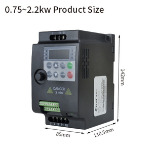 ตัวแปลงความถี่0.4KW 4KW ไดรฟ์ VFD ตัวแปรความถี่220V 380V - Product Image 2