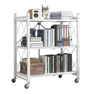 Factory Outlet Multi-Layer Metal Trolley Storage Rack with Locking Wheels for Home Use Stacking Racks <strong>Shelves</strong> - Product Image 5