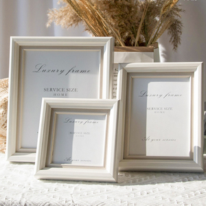 Khung Tranh Gỗ Sơn Màu Trắng Phong Cách Đau Khổ Khung Vuông Nhỏ Khung Ảnh Trang Trại - Product Image 3