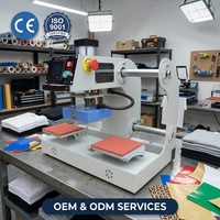 Presse à chaud industrielle à double station pour l'impression par transfert thermique de logos et étiquettes sur vêtements